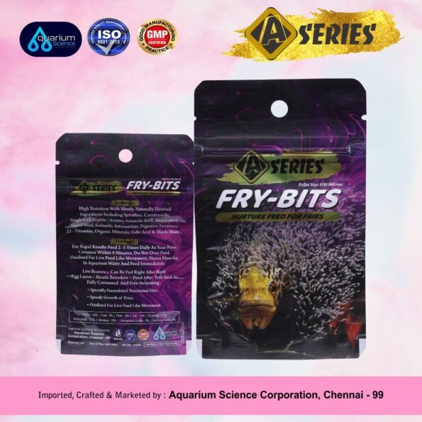 Fry-BITS First Feed for Aquarium Fish Fries A Series Fry Bits | 100 Micron Fine Powder Feed | High Nutrition | Awesome Feed for Live Bearers as Well as Egglayer Fish Fries.
