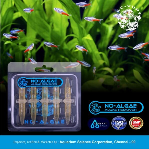 Algae Nil Aquarium Science CorporationV-UPS Algae-Nil Natural Algae Remover for Aquariums | Kills Green, Brown, Black, Beard, Filamentous & Cyano Algae | Safe for Fish, Shrimp, Snails