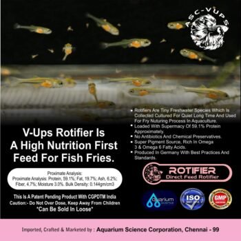 Rotifier Fish Fries Feed Aquarium Science Corporation VUPS | High‑Nutrition Rotifers | No Antibiotics or Preservatives | Ideal First Feed for Fry