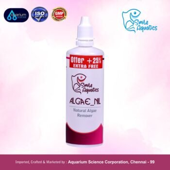 Algae_Nil Smile Aquatics Algae_Nil | Natural Algae Remover for Aquariums | Controls Green, Brown, Black Beard & Filamentous Algae | Safe for Fish, Shrimps & Snails