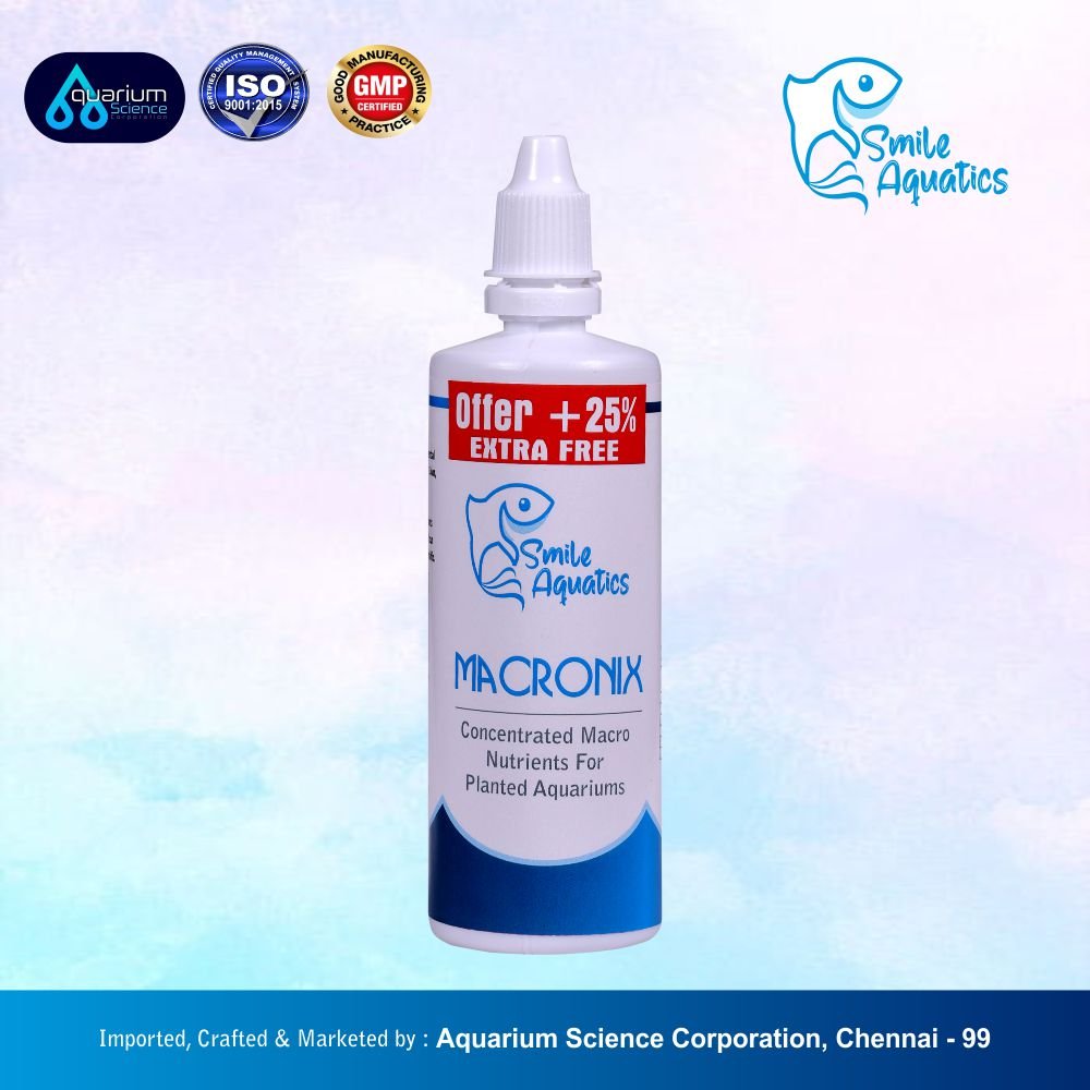 MACRONIX Smile Aquatics Macronix | Concentrated Macro Nutrients for Planted Aquariums | Boosts Growth, Color & Propagation | Improves Sturdiness & Stem Health