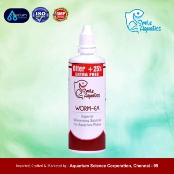 Worm-EX Smile Aquatics Worm-EX | Superior Deworming Solution for Aquarium Fishes | Effective Treatment for Internal Parasites in Freshwater & Marine Fish