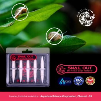 Snail‑Out Aquarium Science Corporation VUPS Snail‑Out Organic Biodegradable Snail Remover | Safe for Fish & Plants, Residue‑Free | Eco Bio‑Active Formula & Non‑Toxic