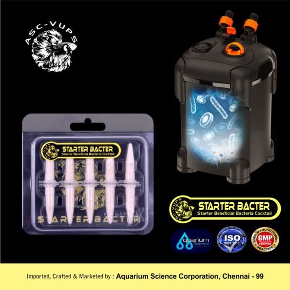 Starter Bacteria Cocktail Aquarium Science Corporation ASC‑VUPS| Probiotic Nitrifying Mix (Nitrosomonas, Alcaligenes, Bacillus, Aspergillus) for Clear Water Cycle Startup